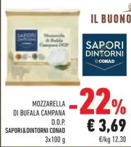 Conad Mozzarella di Bufala Campana D.O.P. SAPORI&DINTORNI CONAD offerta