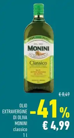 Conad OLIO EXTRAVERGINE DI OLIVA MONINI classico offerta