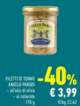 Conad Filetti di tonno Angelo Parodi offerta