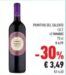 Conad PRIMITIVO DEL SALENTO I.G.T. LI TAMARICI offerta