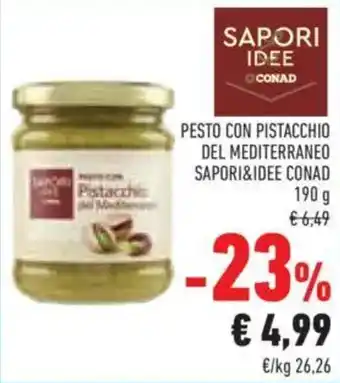 Conad Pesto con Pistacchio del Mediterraneo offerta