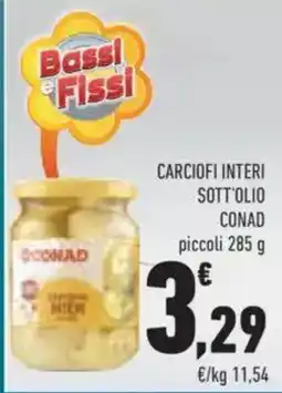 Conad Carciofi interi sott'olio conad offerta