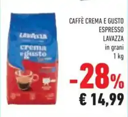 Conad Caffè Crema e Gusto Espresso Lavazza offerta