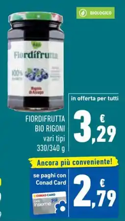 Conad Fiordifrutta Bio Rigoni offerta