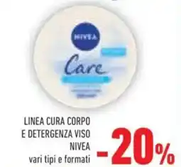 Conad Linea cura corpo e detergenza viso nivea offerta