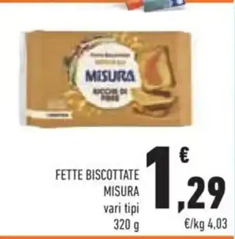 Conad FETTE BISCOTTATE MISURA offerta