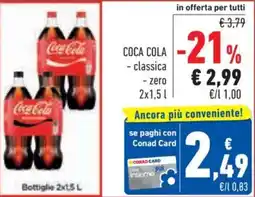 Conad Coca Cola - classica - zero offerta