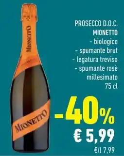 Conad Prosecco D.O.C. Mionetto offerta