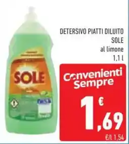 Conad Detersivo piatti diluito SOLE offerta