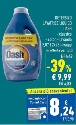 Conad Detersivo lavatrice liquido Dash offerta