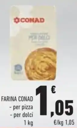 Conad Farina Conad per pizza per dolci offerta
