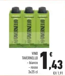 Conad Vino Tavernello offerta