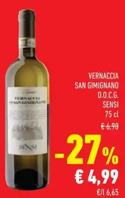 Conad Vernaccia san gimignano d.o.c.g. sensi offerta