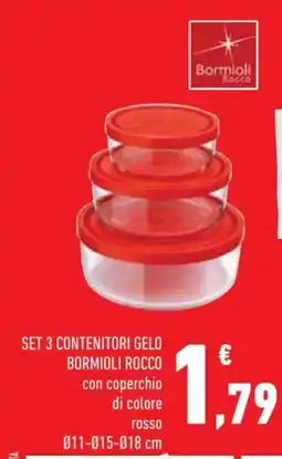 Conad SET 3 CONTENITORI GELO BORMIOLI ROCCO offerta