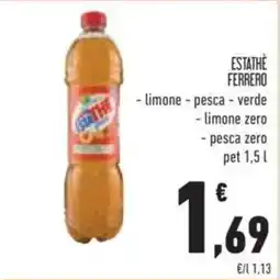 Conad Estathe ferrero limone, pesca, verde offerta