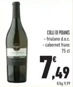 Conad COLLI DI POIANIS - friulano d.o.c. - cabernet franc offerta