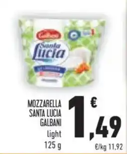 Conad MOZZARELLA SANTA LUCIA GALBANI light offerta