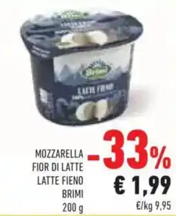 Conad Mozzarella Fior di Latte Latte Fieno Brimi offerta