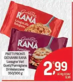 Crai PIATTI PRONTI GIOVANNI RANA offerta