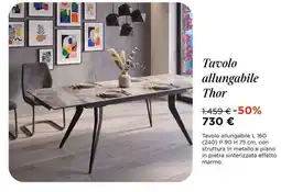 Ricci Casa Tavolo allungabile Thor offerta