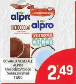 Crai alpro Cioccolato/Cocco Senza Zuccheri offerta
