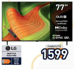 Unieuro Lg smart tv 4K oled AI 77B56 offerta