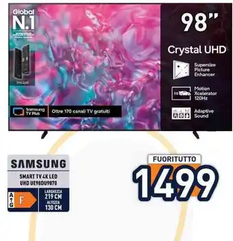 Unieuro Samsung SMART TV 4K LED UHD offerta