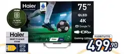 Unieuro Haier SMART TV 4K QLED H75S80 offerta