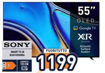 Unieuro SONY SMART TV 4K OLED K55XR8A offerta