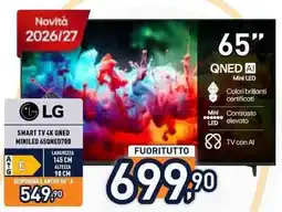 Unieuro Smart tv 4k qned miniled 65QNE070B offerta