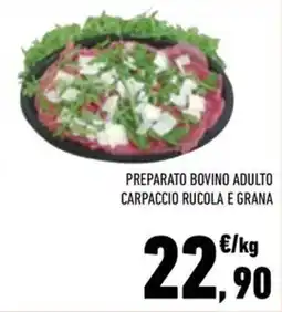 Conad City PREPARATO BOVINO ADULTO CARPACCIO RUCOLA E GRANA offerta