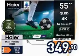 Unieuro Haier SMART TV 4K QLED H55S80 offerta