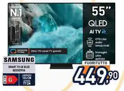 Unieuro Samsung smart TV 4K QLED QE55Q7F5A offerta
