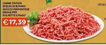 Mercatò Local Carne tritata scelta di bovino adulto piemontese ideale per polpette e ragu offerta