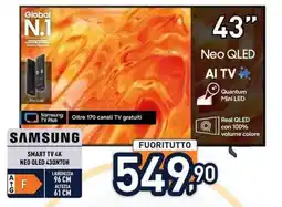 Unieuro SAMSUNG SMART TV 4K NEO QLED 43QN70H offerta