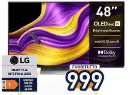 Unieuro LG SMART TV 4K OLED EVO AI 48G56 offerta