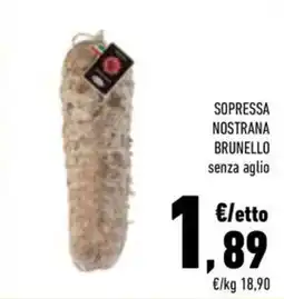 Conad City Soppressa nostrana Brunello senza aglio offerta