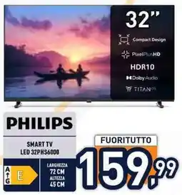 Unieuro Philips smart tv led 32PHS6000 offerta