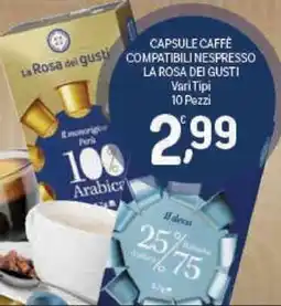 Crai Capsule caffè compatibili nespresso la rosa dei gusti offerta