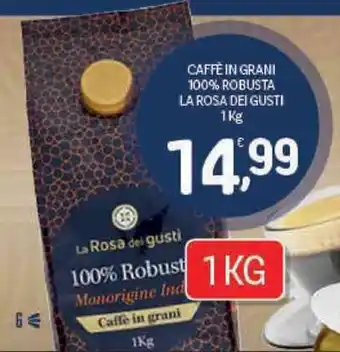 Crai La Rosa dei gusti Caffè in grani 100% Robusta offerta