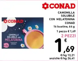 Spazio Conad Camomilla Solubile con Melatonina CONAD offerta