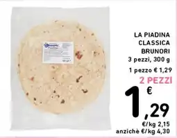 Spazio Conad La piadina classica Brunori offerta
