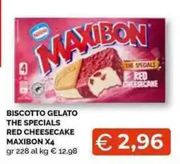 Mercatò Local Biscotto gelato Maxibon The Specials Red Cheesecake offerta
