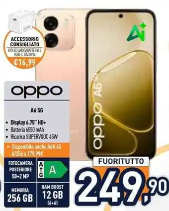 Unieuro OPPO A6 5G offerta