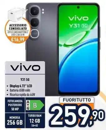Unieuro vivo Y31 5G offerta