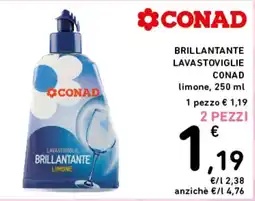Spazio Conad Brillantante lavastoviglie CONAD limone offerta