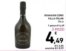 Spazio Conad Dosaggio Zero Villa Folini offerta