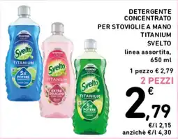 Spazio Conad Detergente per stoviglie a mano Titanium Svelto offerta