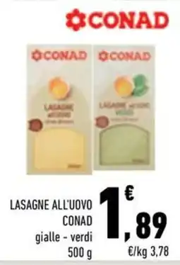 Conad City Lasagne all'uovo CONAD offerta