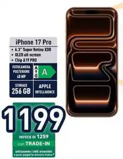 Unieuro iPhone 17 Pro offerta